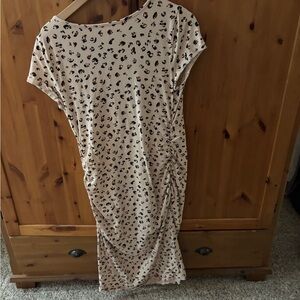 Maternity Leopard Print Midi Dress